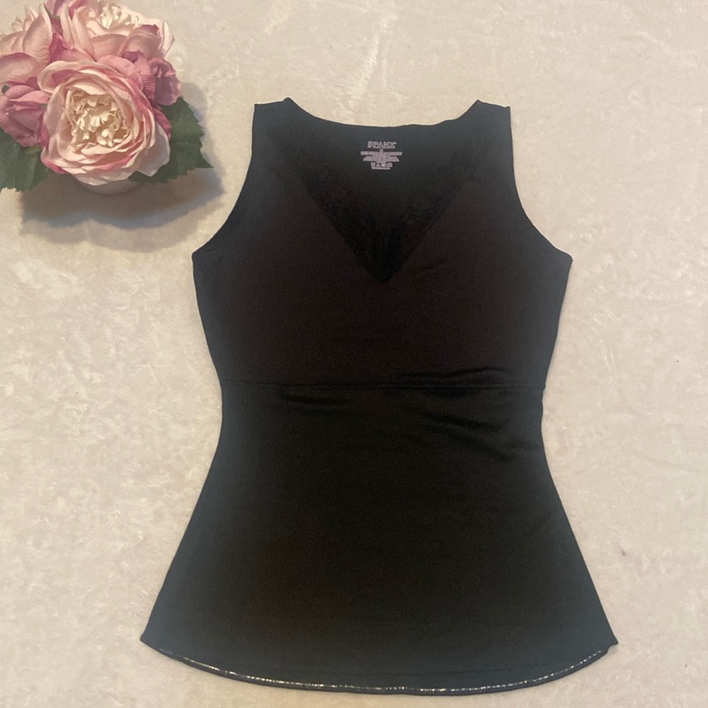 SPANX By Sara Blakey Size S Black Lace Trimmed Tank Style Shaper